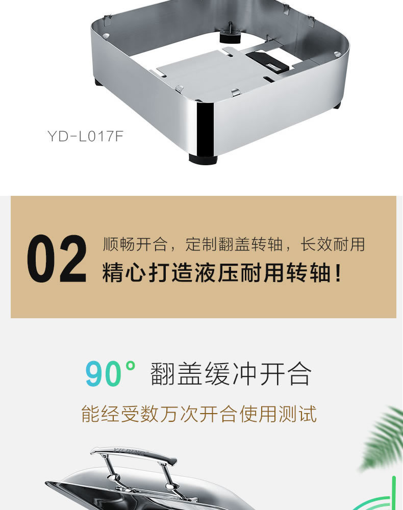 Visual luxury square mechanical buffer meal stove, buffet breakfast stove, buffet stove, hotel special pic 5