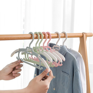 定制加厚宽肩衣架无痕防滑塑料 衣挂360度衣服撑服装干洗店衣架详情8