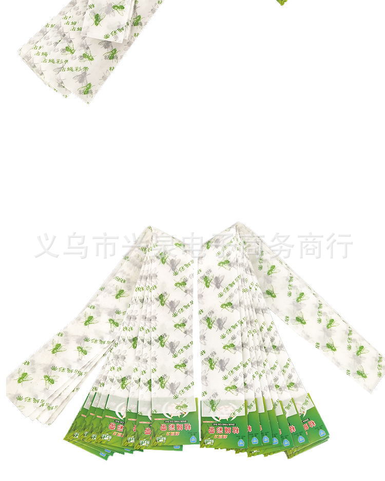 【2-7区】苍蝇彩带 10/包2500/件厂家直供粘蝇帖 苍蝇纸 苍蝇贴 灭捕蚊蝇蚊蝇粘贴1元1件批发详情6