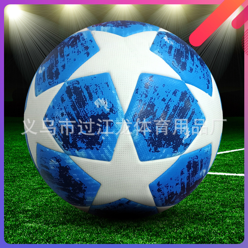 厂家直销logo定制PU胶粘无缝贴皮4号5号防爆耐磨校园比赛训练足球详情11