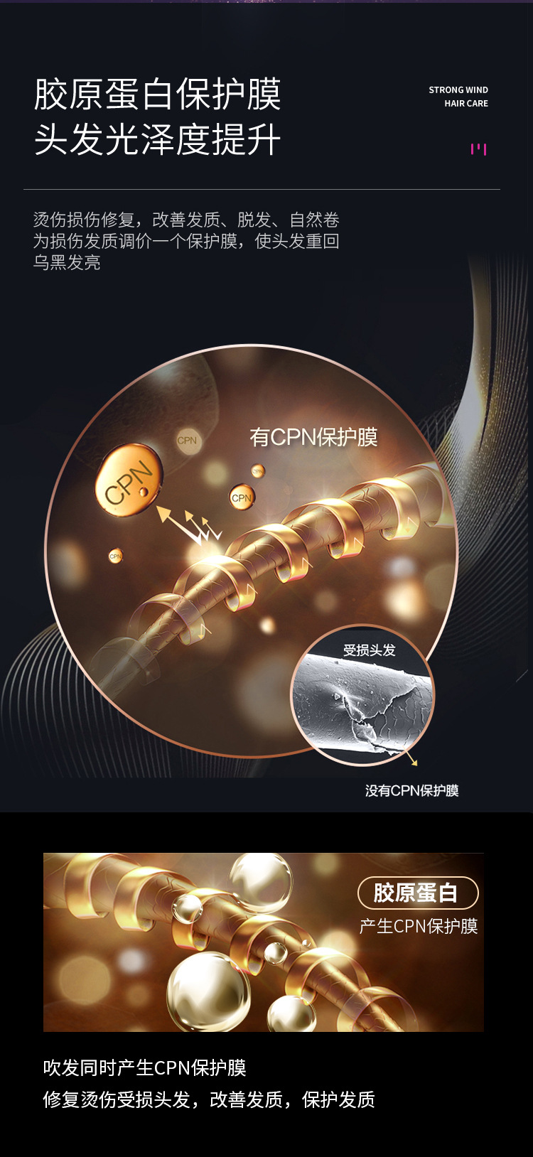 Superior internet-famous hair dryers, household appliances, high-power hammers, blue light hair dryers, gifts, Douyin, one-piece consignment pic 8