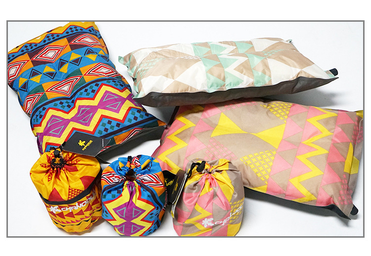 Inflatable ethnic-style printed pillows, sleeping pillows, car travel pillows, backrest pillows, outdoor leisure camping storage air pillows pic 18