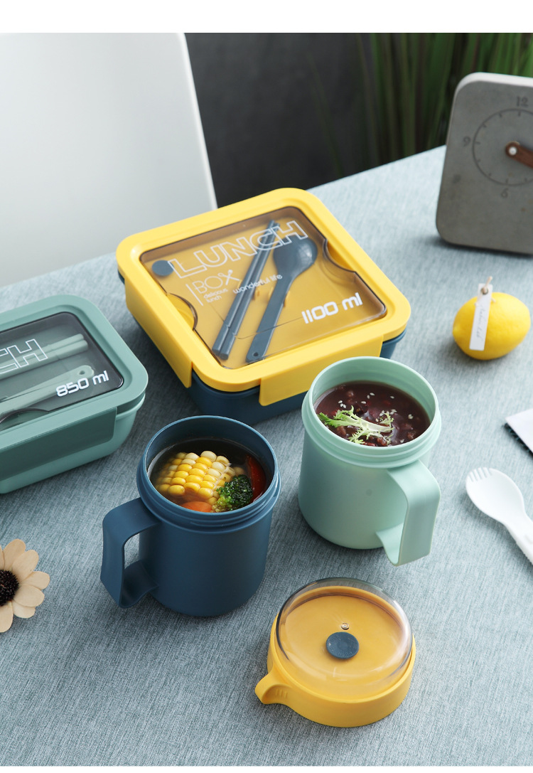 INS influencers tazas de sopa portátiles calentables por microondas latas de sopa para estudiantes creativas tazas con tapas gachas sopa sopa mug pic 42