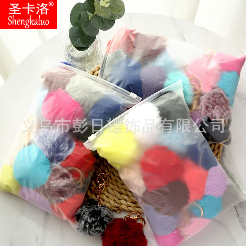 Green mink rabbit imitation rabbit fur ball pendant, artificial fur ball pendant, keychain pendant, luggage hanging decoration, accessories pic 29