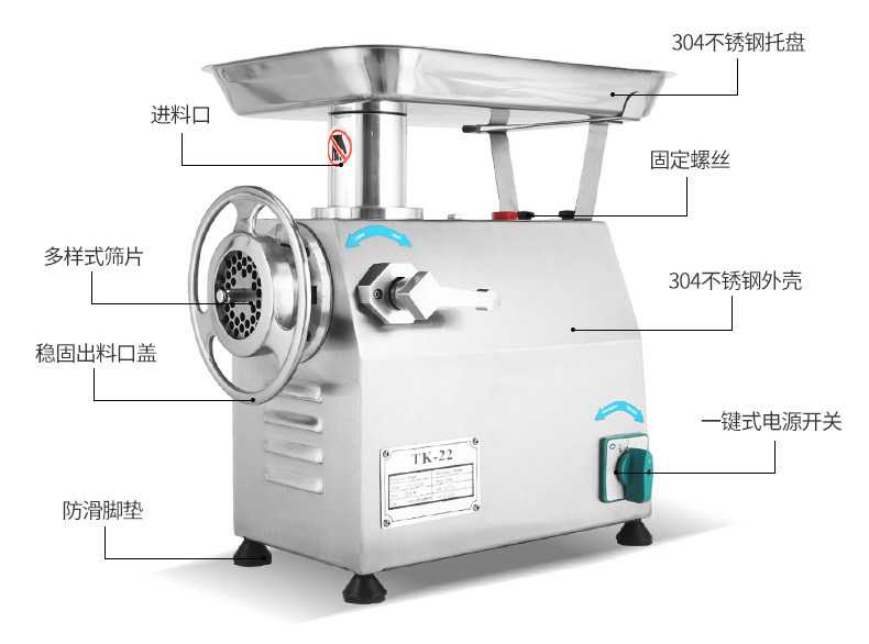 TK-22 molienda de carne carne MINCER picadora de carne pic 6