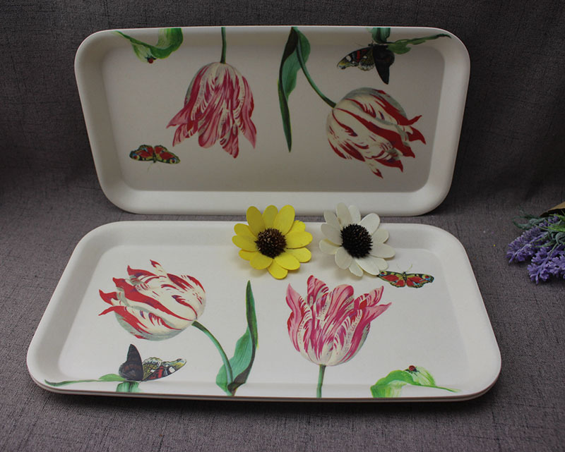 竹纤维餐具环保可降解食品级餐盘托盘不含BPA可定制图案详情2