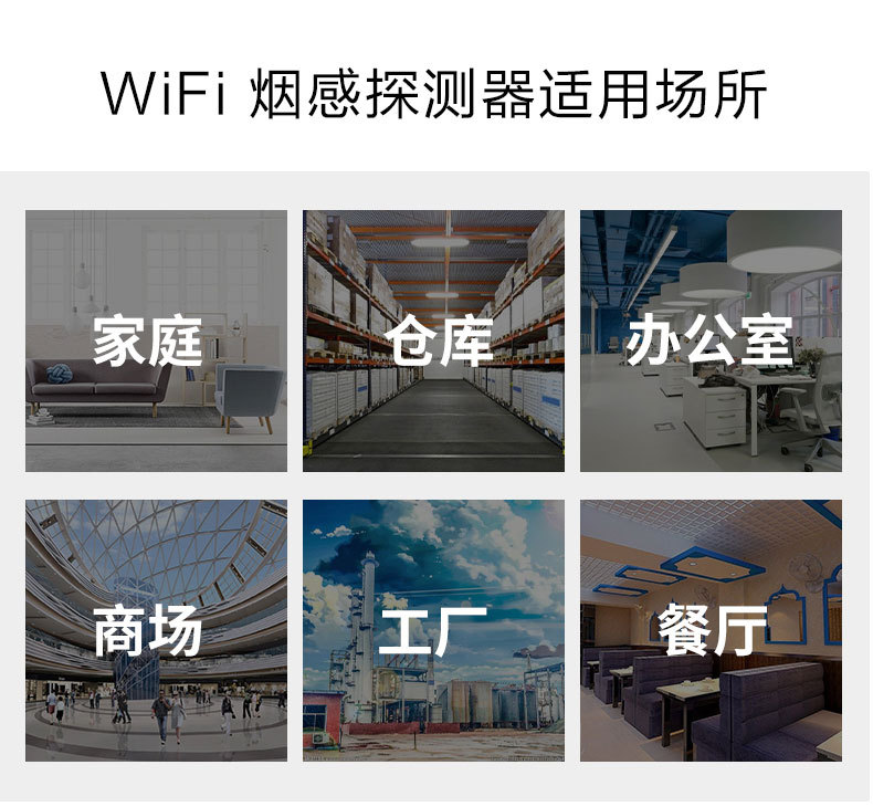 WiFi智能烟感探测器 tuya涂鸦APP烟雾传感器Smoke detector报警器详情6