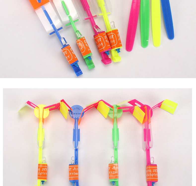 Red and blue dual-flash flying arrow ejection toys, luminous flying arrows, flying sky mushrooms, light Flying sky fairies, factory direct sales pic 6