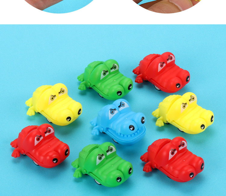 Crocodile rebound car bagged, large-mouthed animal rebound car cartoon mini biting crocodile, street stall night market toy wholesale pic 11