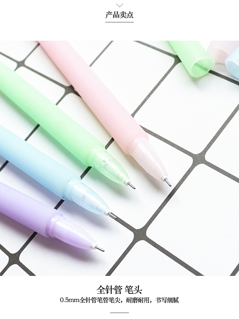 A light and fresh soft silicone deer pen barrel for children, primary and secondary school students, and teenage girls. A black pen core writing pen pic 4