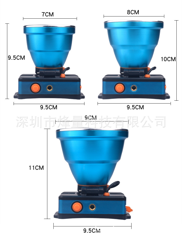 大功率锂电池充电式强光头灯 led感应钓鱼灯户外头戴式手电筒矿灯详情35
