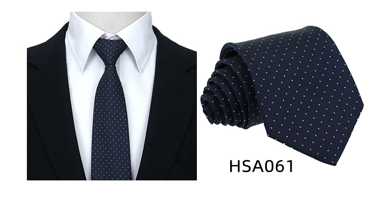 男士高级商务领带制服西装休闲7.5cm宽涤丝婚礼伴郎手打格子领带详情29