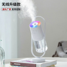 跨境电商魔影旋转加湿器无线360°补水雾化usb充电投影灯车载便携详情2
