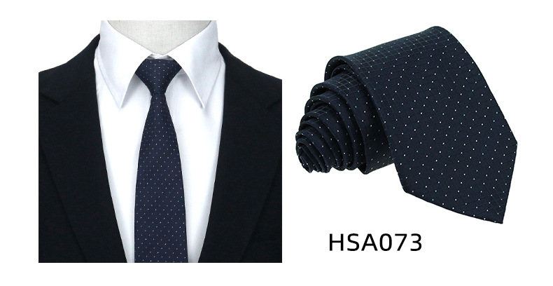 男士高级商务领带制服西装休闲7.5cm宽涤丝婚礼伴郎手打格子领带详情41