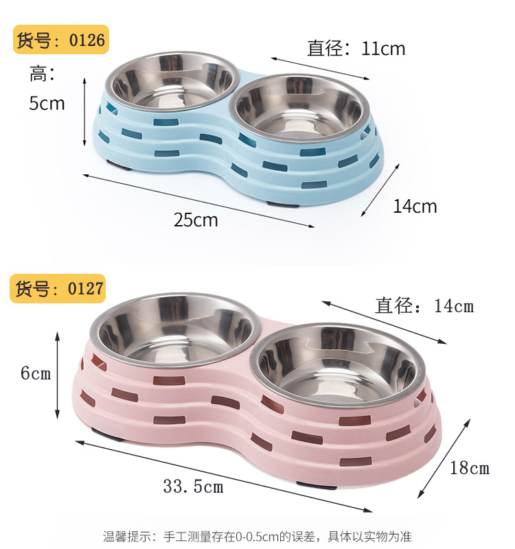 Pet bowl, hollowed-out Great Wall style pet food bowl and tableware, stainless steel bowl pic 4