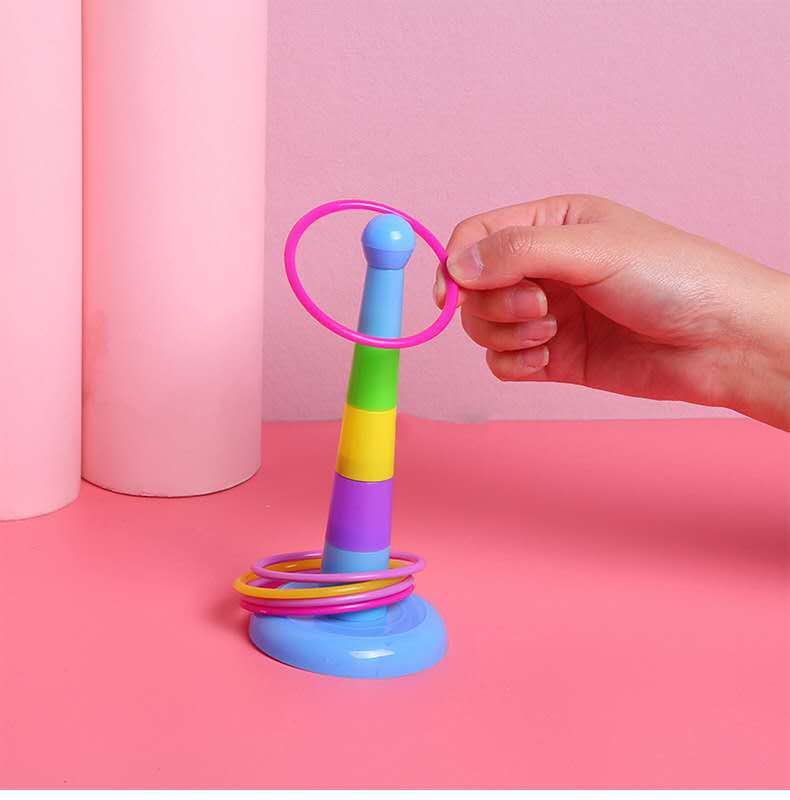 Colorful ring toys, small rings, ring towers, bead stringing, matching puzzle, DIY puzzle toys for primary school students pic 8