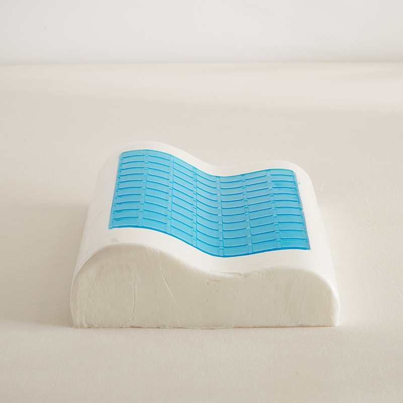 Gel memory pillow, summer cool silicone pillow, single-person gel slow rebound memory foam pillow, wavy pillow core pic 13