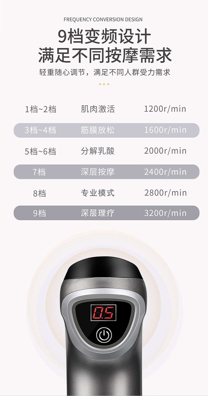 KH-360家用编写式按摩健身多功能筋膜枪详情5
