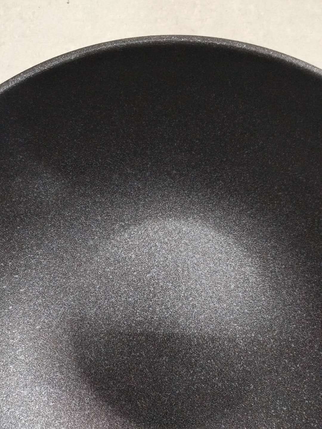 Thickened tourmaline flat-bottomed wok, smoke-free, non-stick cookware, induction cooker, natural gas universal steel spatula king wok pic 2