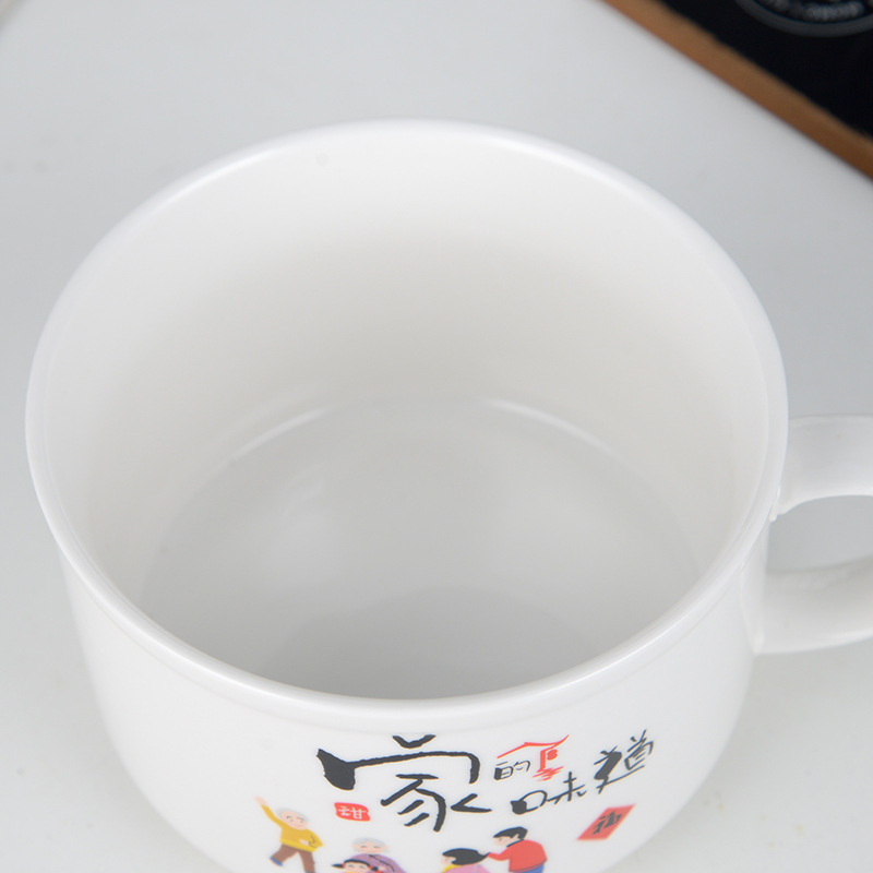 韩式陶瓷礼品保鲜碗餐具面杯泡面碗j加印logo日用百货卡通套装详情13