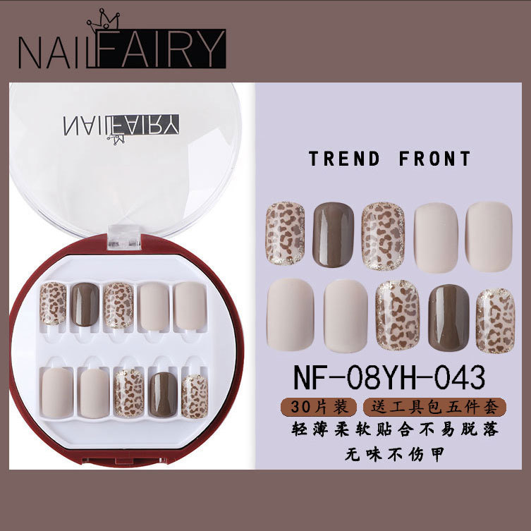 Customized new acrylic box wearable nails, finished nail plates, packaging logo, customized nail art plates, fake nails pic 27