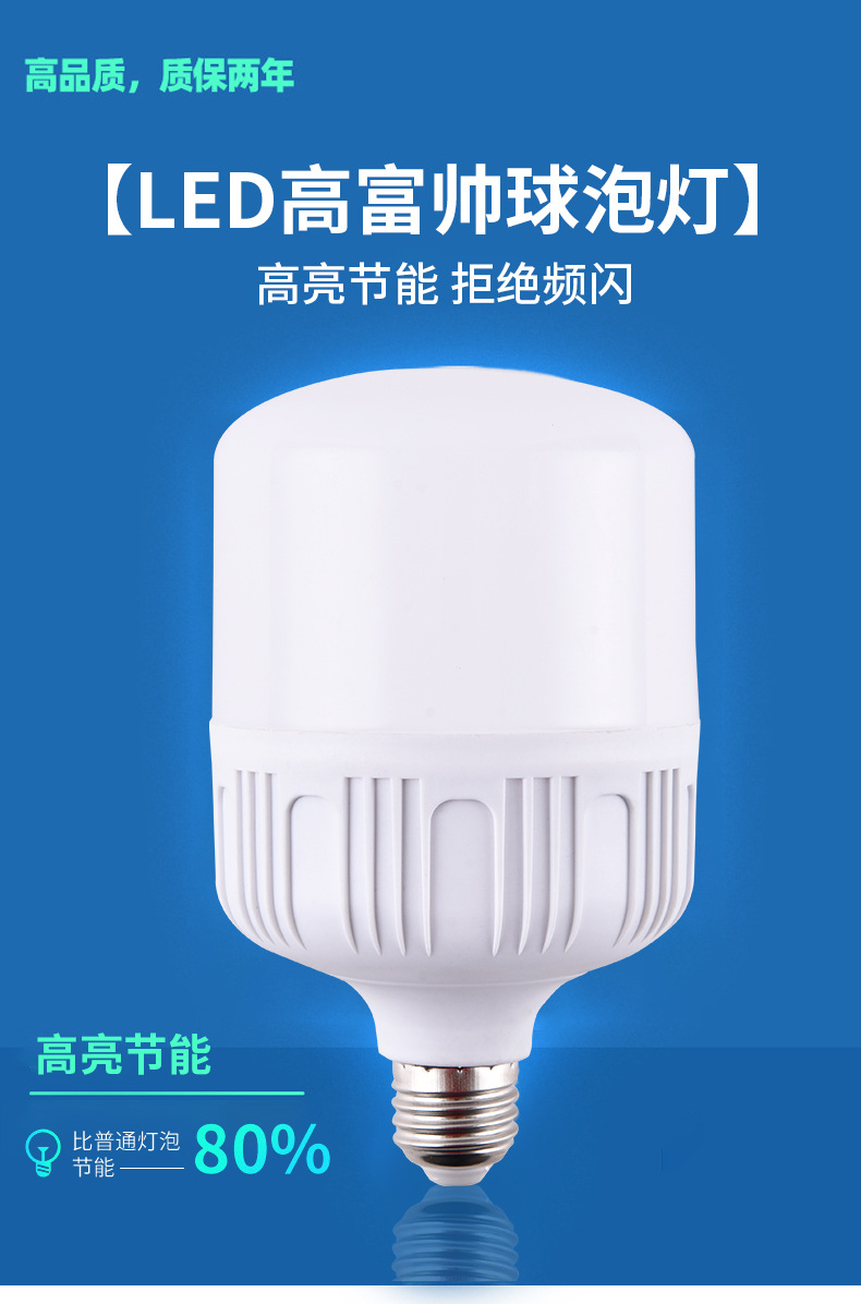 led bulb E27, household high-power, high-style bulb, street lamp, screw-top energy-saving bulb, super bright pic 5