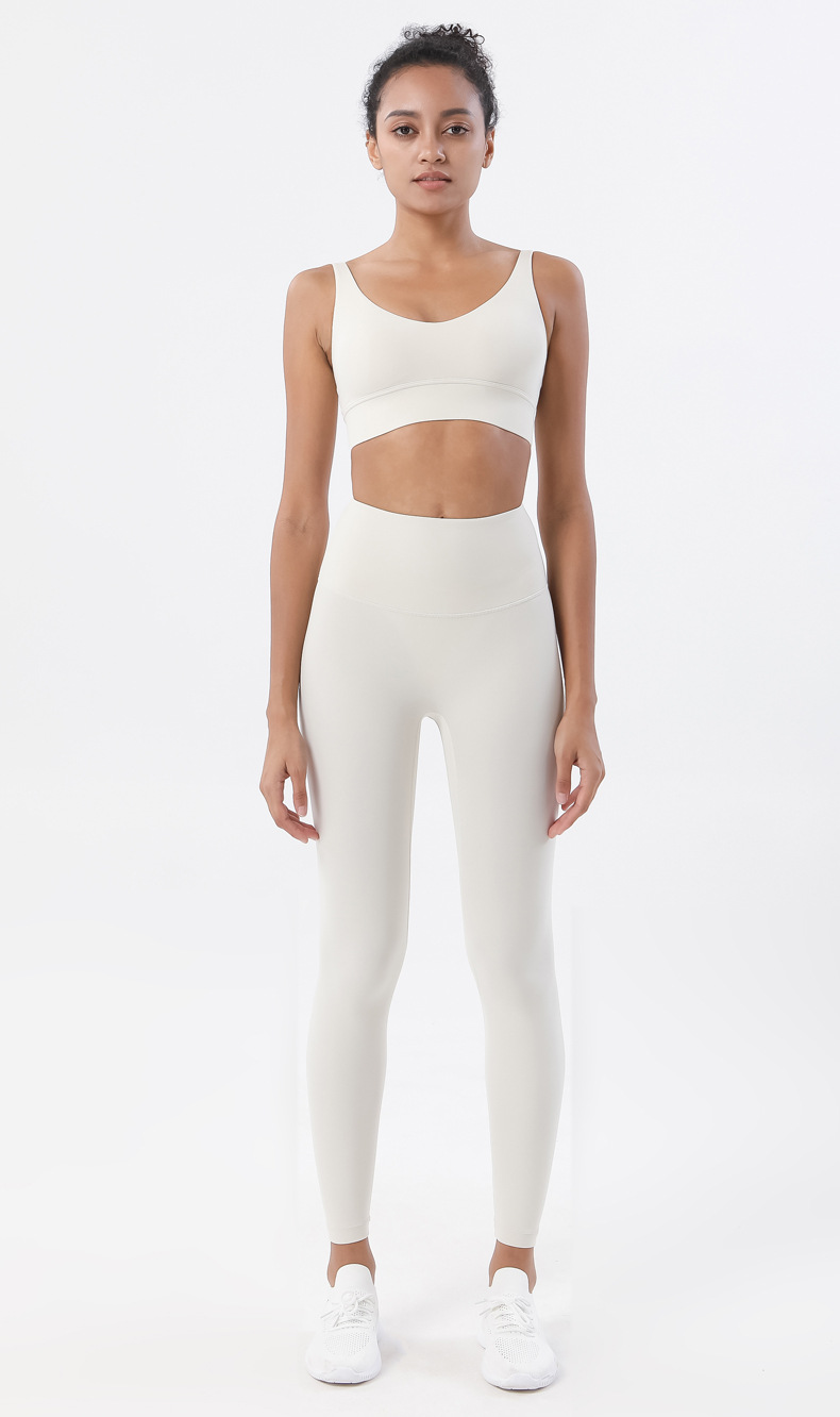 2022 Diamond Double-sided Brushed nude Yoga Pants for Women, European and American high-waisted hip-lifting peach-buttocks fitness pants pic 40