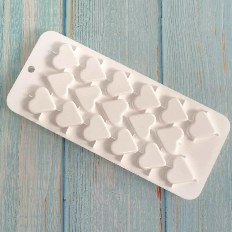 DIY creative 18-compartment heart-shaped plastic ice cube tray mold, ice cube block ice box, chocolate mold ice box pic 4