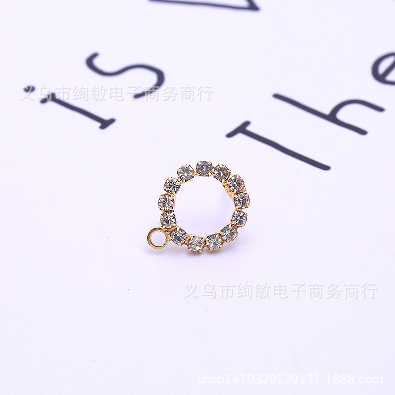 新款DIY手工精美合金烧焊爪链耳钉镶钻几何仿925银针耳饰耳坠配件详情21