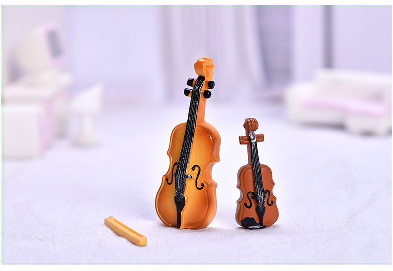 Micro-landscape resin ornaments, simulating Musical Instruments such as pianos and guitars, creative miniature desktop ornaments pic 42