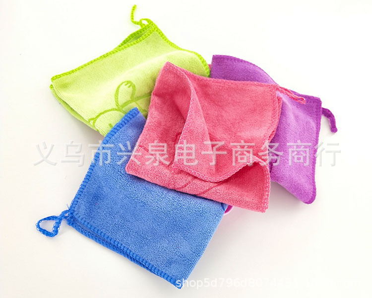 【 Zone 3-7 】 Hanging square towels 100 per pack 4000 per piece, one-yuan fiber square towels, face towels, soft absorbent quick-drying hand towels, face towels, hanging dish towels, scouring pads pic 2