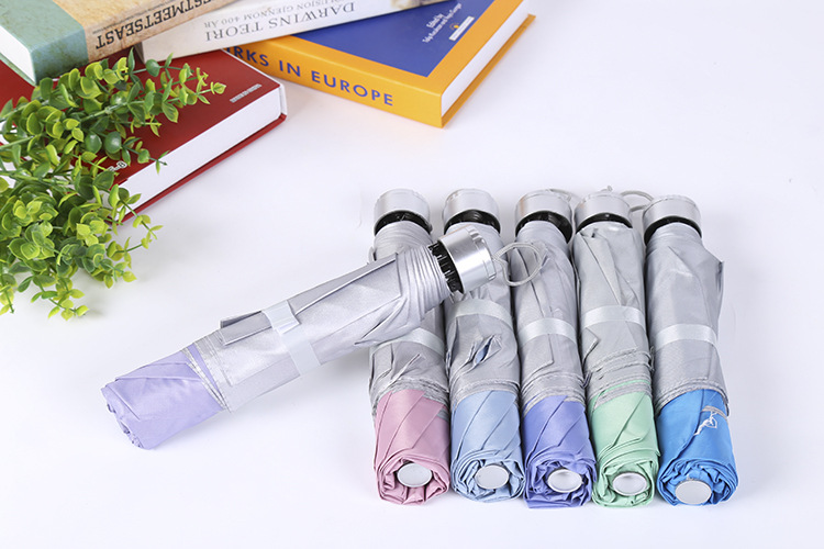 厂家批发创意三折倒杆银胶伞晴雨两用礼品雨伞广告伞可做logo详情4