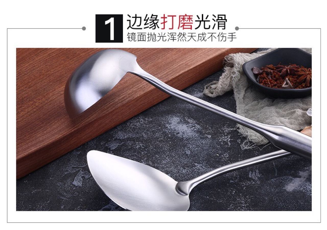 Factory wholesale cooking spoons, spatulas, vacuum integrated handles, stainless steel kitchenware, daily necessities pic 7