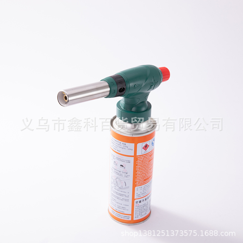 跨境现货卡式喷火器头户外烧烤烘焙焊枪火器铁管加长直冲喷火器详情14