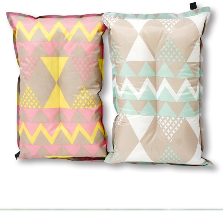 Inflatable ethnic-style printed pillows, sleeping pillows, car travel pillows, backrest pillows, outdoor leisure camping storage air pillows pic 9