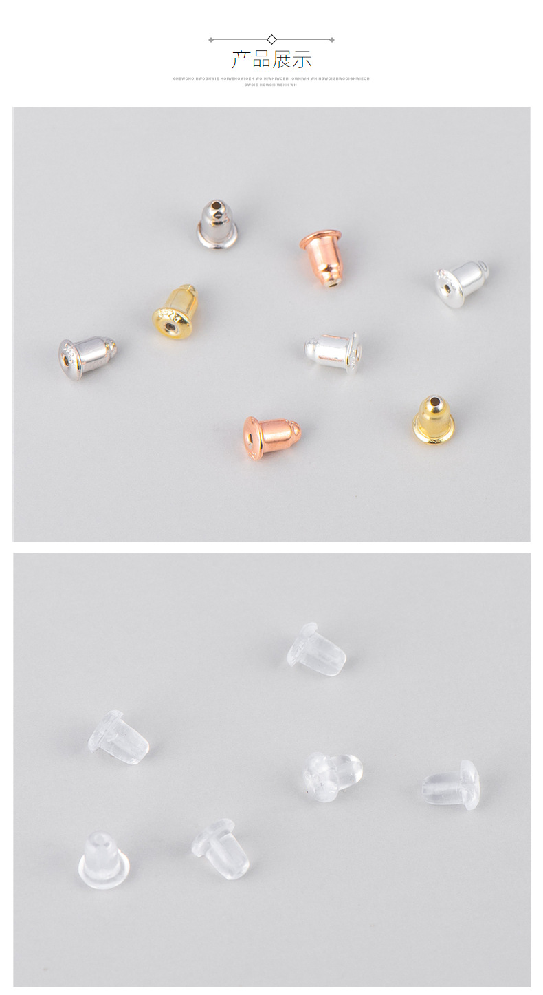 S925 sterling silver ear plugs, bullet-shaped butterfly ear plugs, silicone ear plugs, soft rubber ear plugs, ear studs, earrings, ear plugs wholesale pic 13