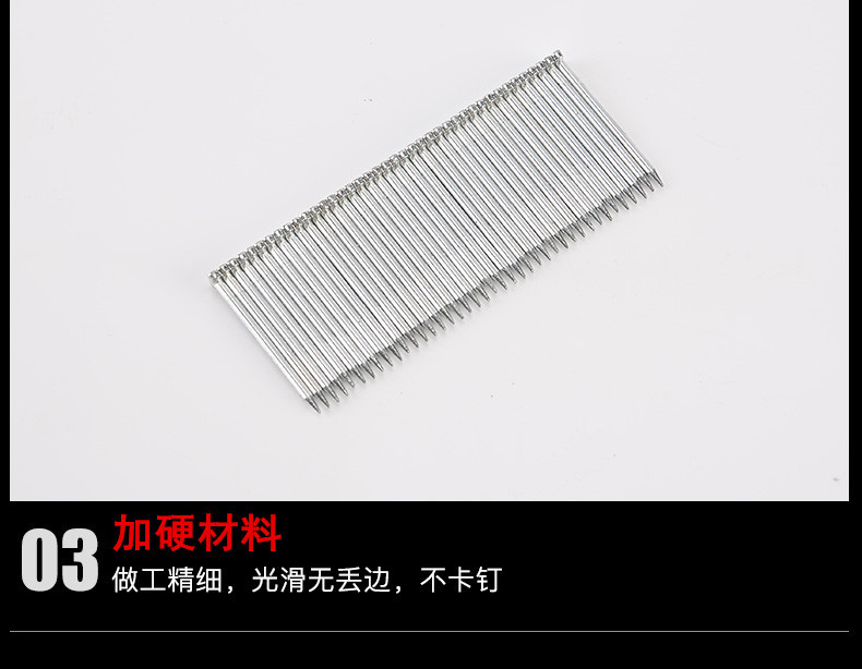国标钢排钉胶排钉气动水泥钉ST15 18 25 32 38 45 50 57 64线槽钉详情6