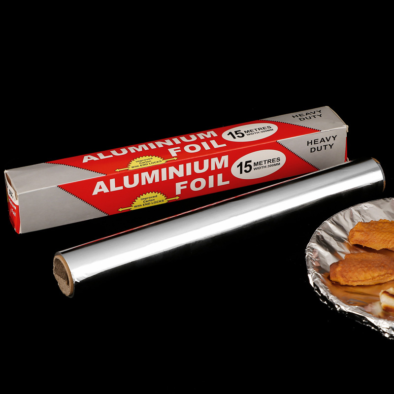 Barbecue and fish tin foil paper, household aluminum foil paper, thickened tin foil paper, kitchen baking tools, disposable barbecue paper pic 6