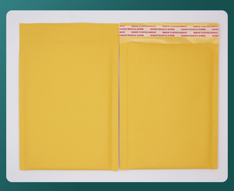 Yellow kraft paper bubble envelope bags, clothing packaging bags, bubble bags, shockproof foam bags, waterproof packaging bubble bags pic 7