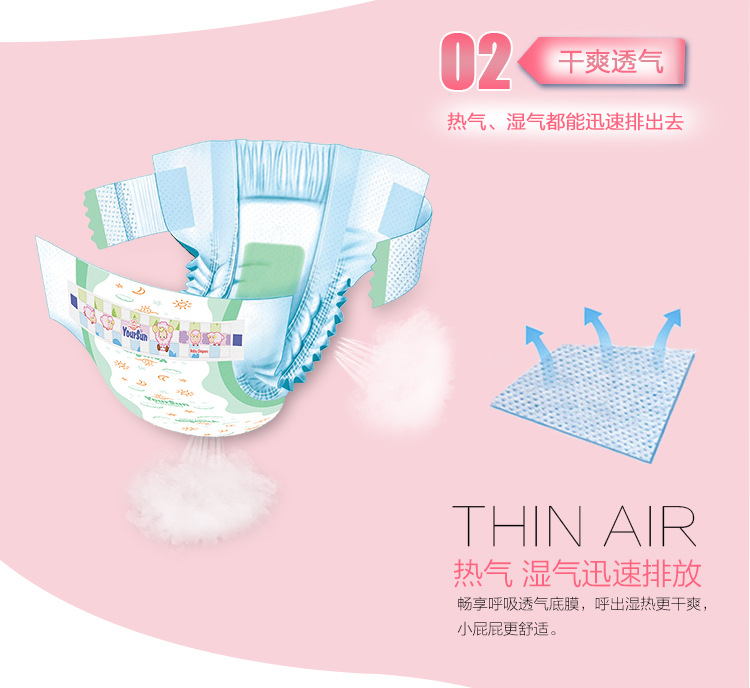 怡儿爽棉柔透气婴儿纸尿裤S/M/L/XL码宝宝尿不湿非拉拉裤详情7