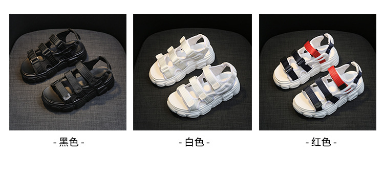 跨镜凉鞋女2025夏季新款韩版学生耐地磨轻便厚底魔术贴松糕鞋批详情4