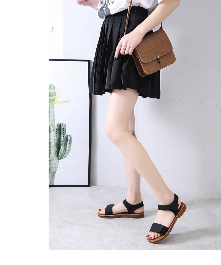 牛筋底凉鞋平底鞋2025夏季新款鞋子学生罗马鞋沙滩鞋软底一字女鞋详情10