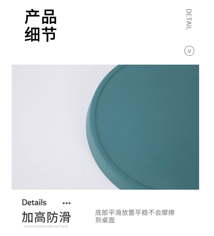 Food grade hotel plastic melamine plate round plastic trays详情11