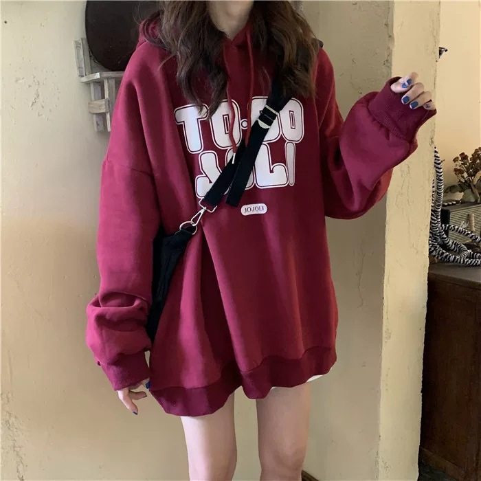 卫衣女秋冬百搭2020宽松欧美bf慵懒风加绒加厚连帽外套潮支持代发详情15