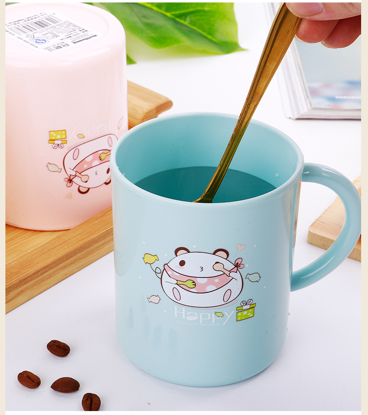 万福卡通刷牙杯漱口杯学生单层塑料口杯详情10
