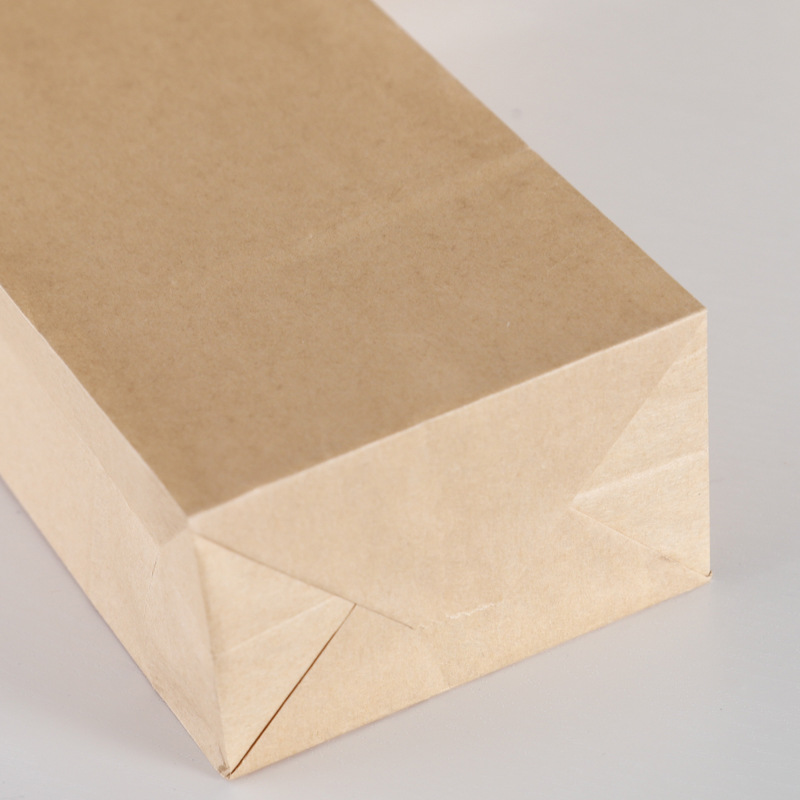 Disposable coated oil-proof paper bags, storage paper bags, takeout bags for catering, bread and hamburger paper bags, kraft paper packing bags pic 14