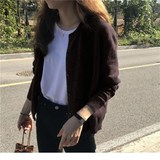 2025春秋冬时尚新款欧美蝙蝠衫宽松大码毛衣针织衫系带开衫毛领女详情5