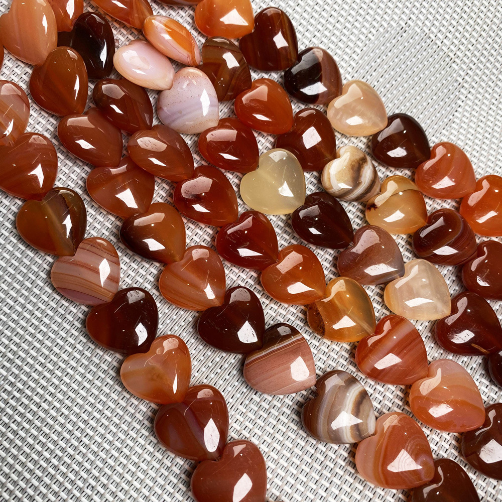 Natural stone, crystal, agate, heart-shaped semi-precious stone, loose beads, various material jewelry beads, necklaces, bracelets and accessories pic 14
