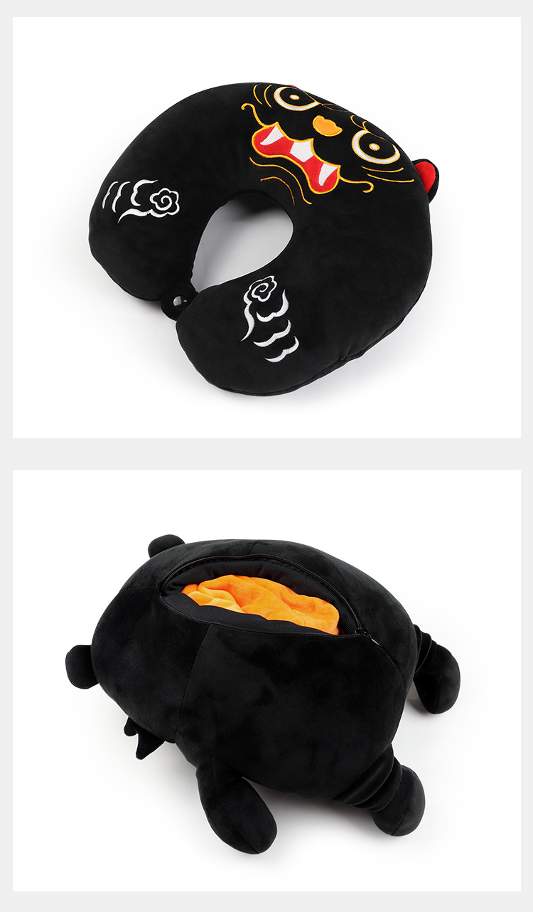 Customized U-shaped pillow, two-in-one deformable multi-functional cartoon foam particle neck pillow, portable travel pillow pic 20