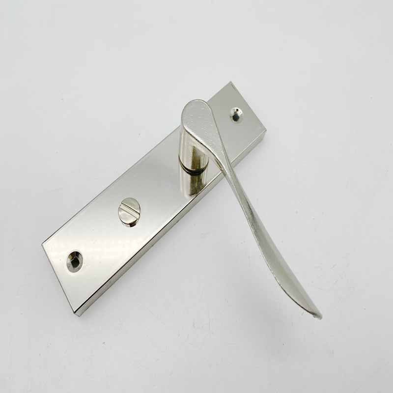 Titanium-magnesium alloy aluminum alloy kitchen, toilet, washroom and bathroom door lock, single-tongue keyless, 125-hole pitch pic 1